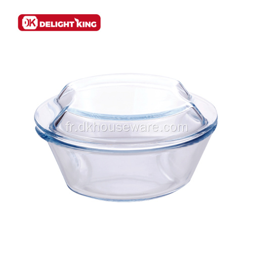 Ensemble de casseroles en verre de grandes tailles de 6 pots en verre